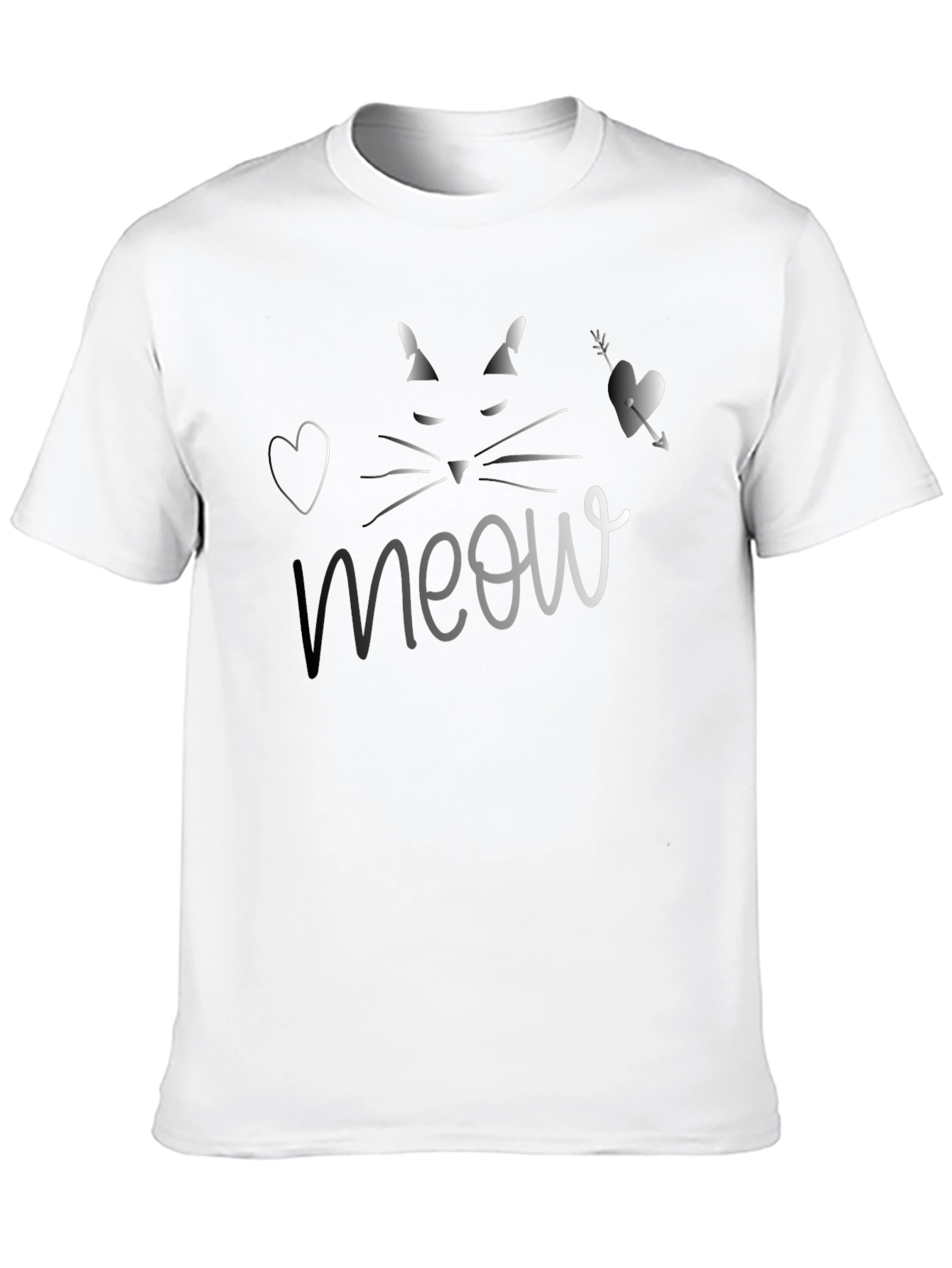 Black Meow Cat Graphic Tee -  Casual Style view 10