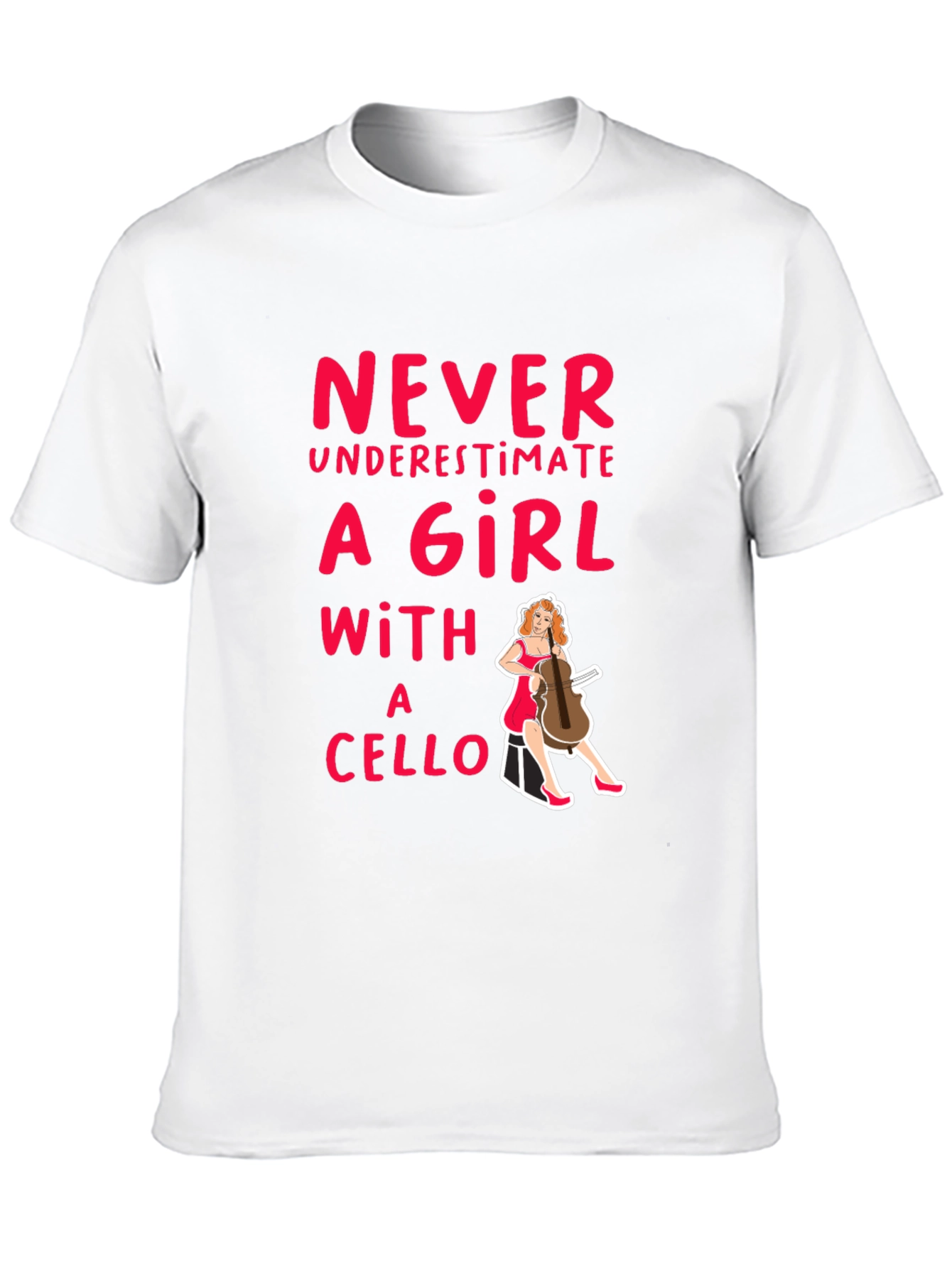 Black Never Underestimate A Girl With A Cello Black T-Shirt view 10