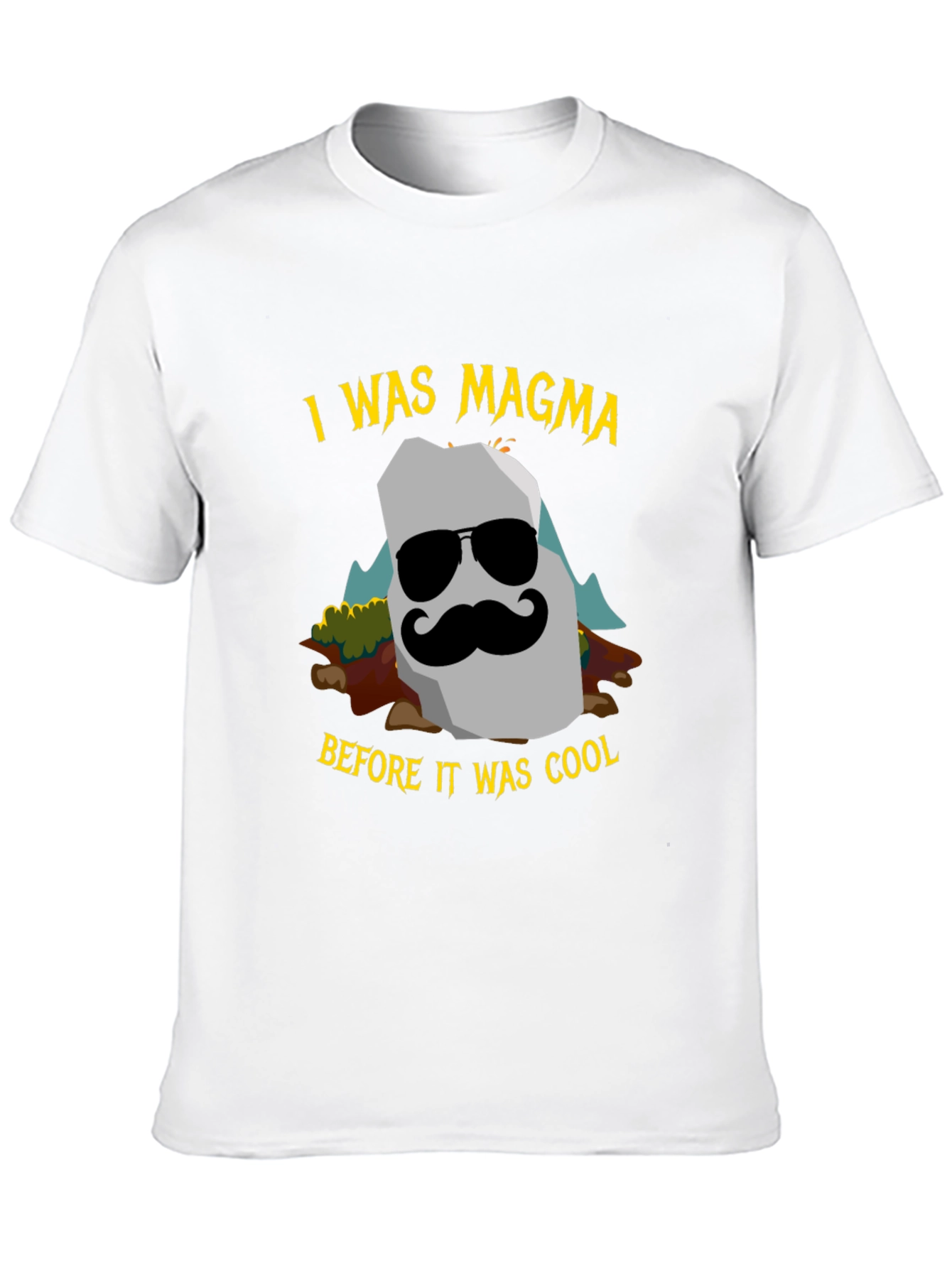 Black I Was Magma Cool Graphic T-Shirt view 10