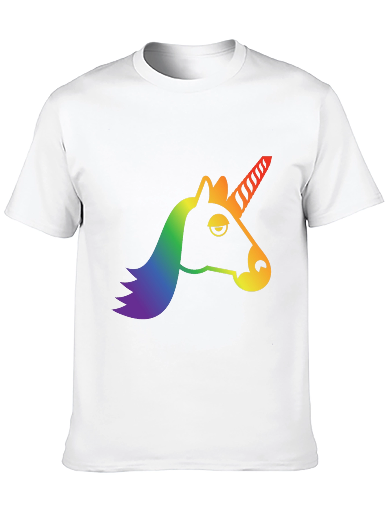 Black Rainbow Unicorn Graphic Tee - Men's Black T-Shirt view 10