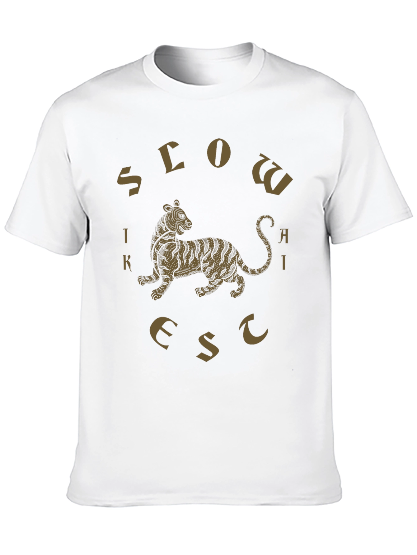 Black Slow Like Thai Tiger Graphic T-Shirt view 10
