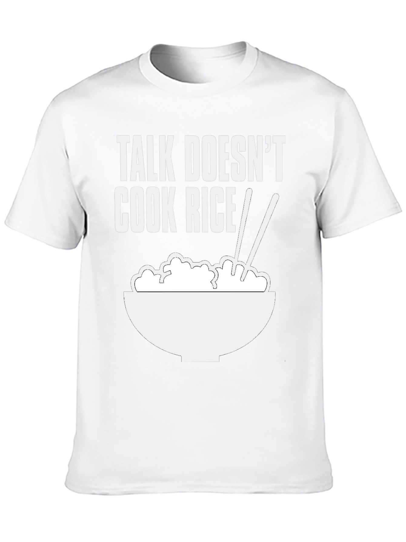 Black Talk Doesn't Cook Rice T-Shirt view 10
