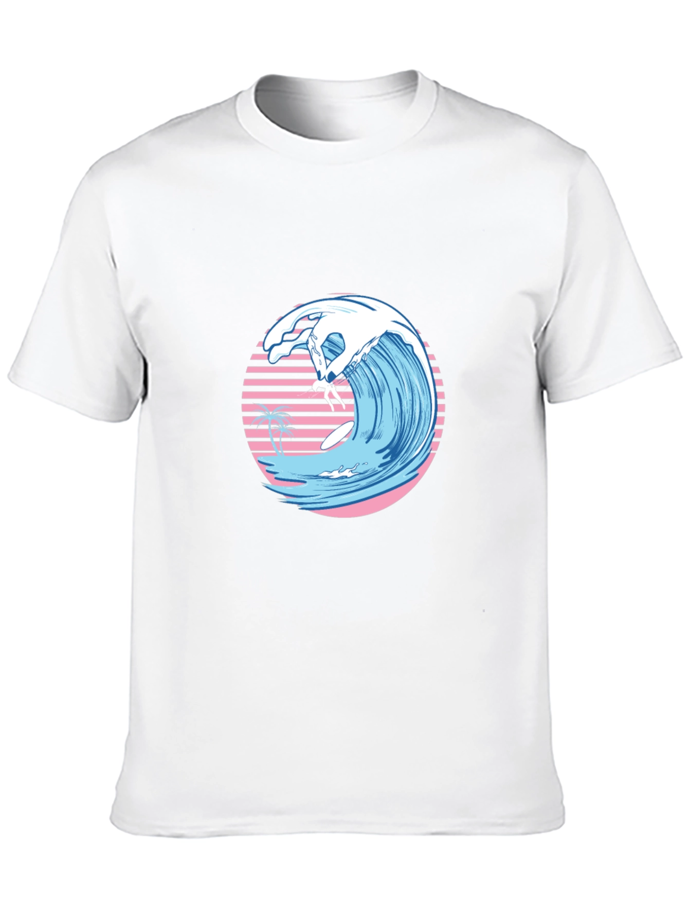 Black Retro Wave Surfer Graphic Tee view 10