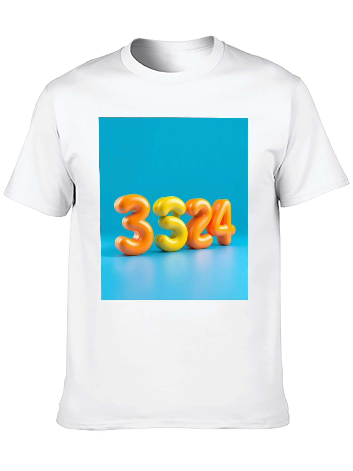 Black 3324 Graphic Tee - Bold Number Design view 10