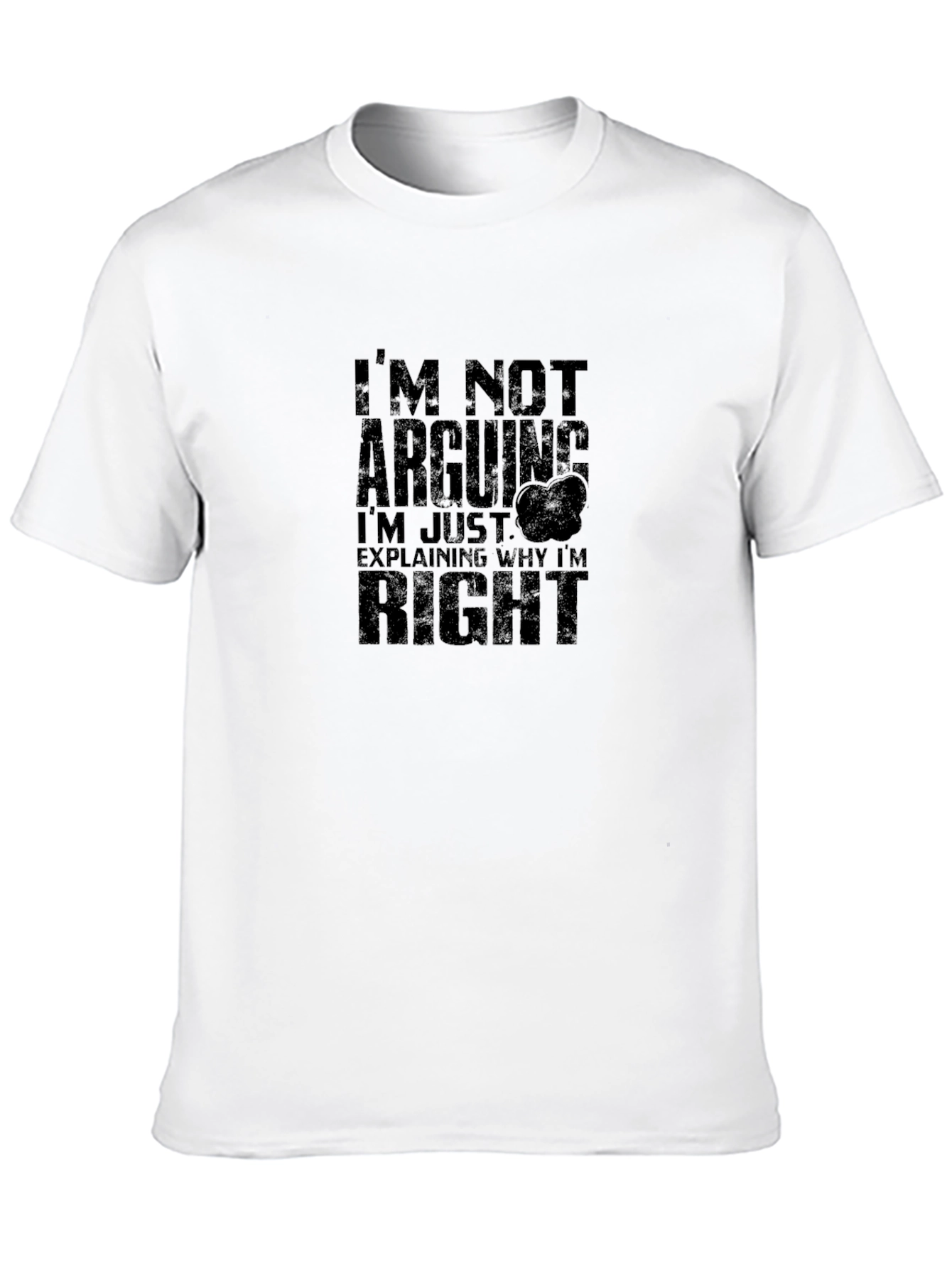 Black Funny "I'm Not Arguing" Black Graphic Tee view 10