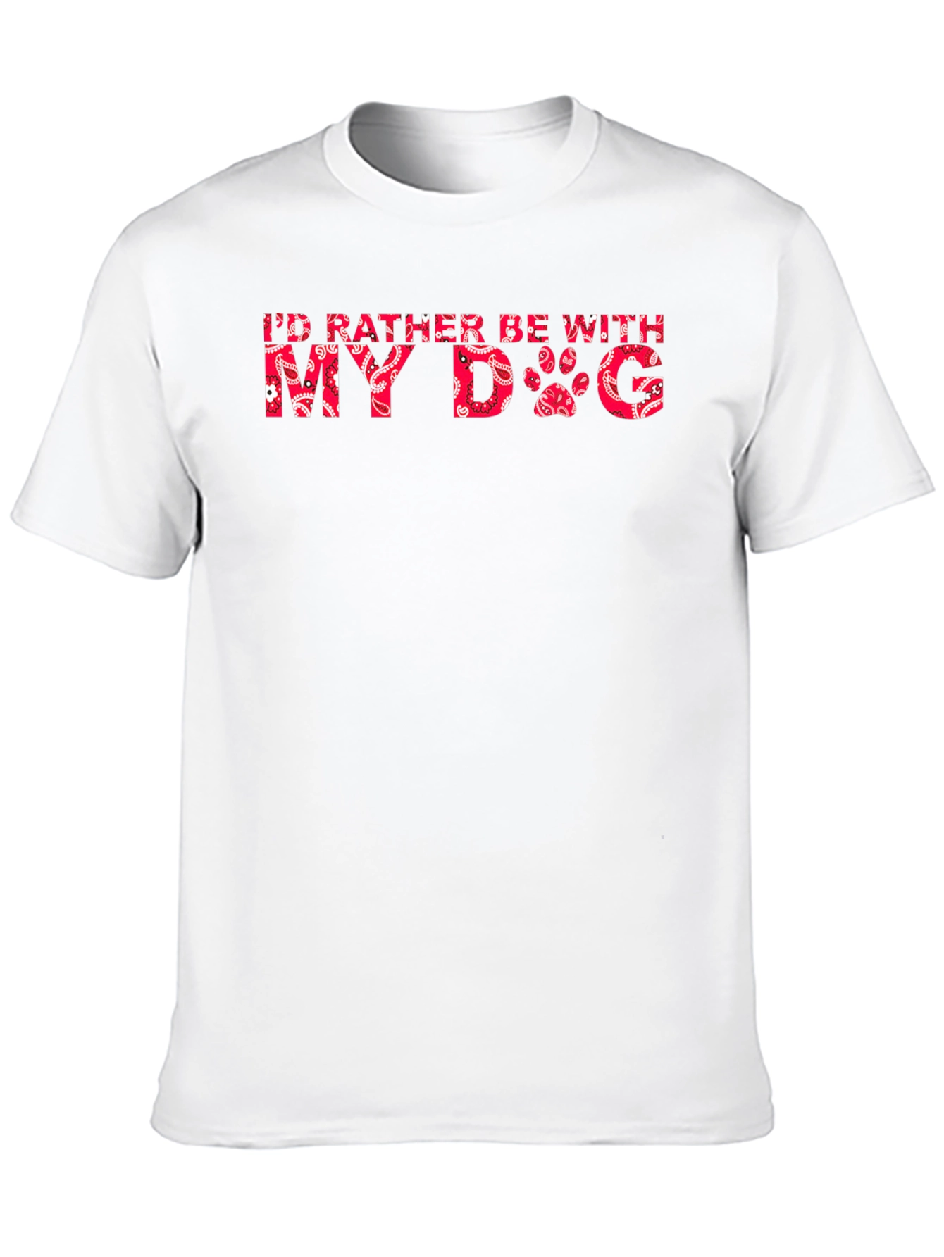 Black I'd Rather Be With My Dog T-Shirt view 10