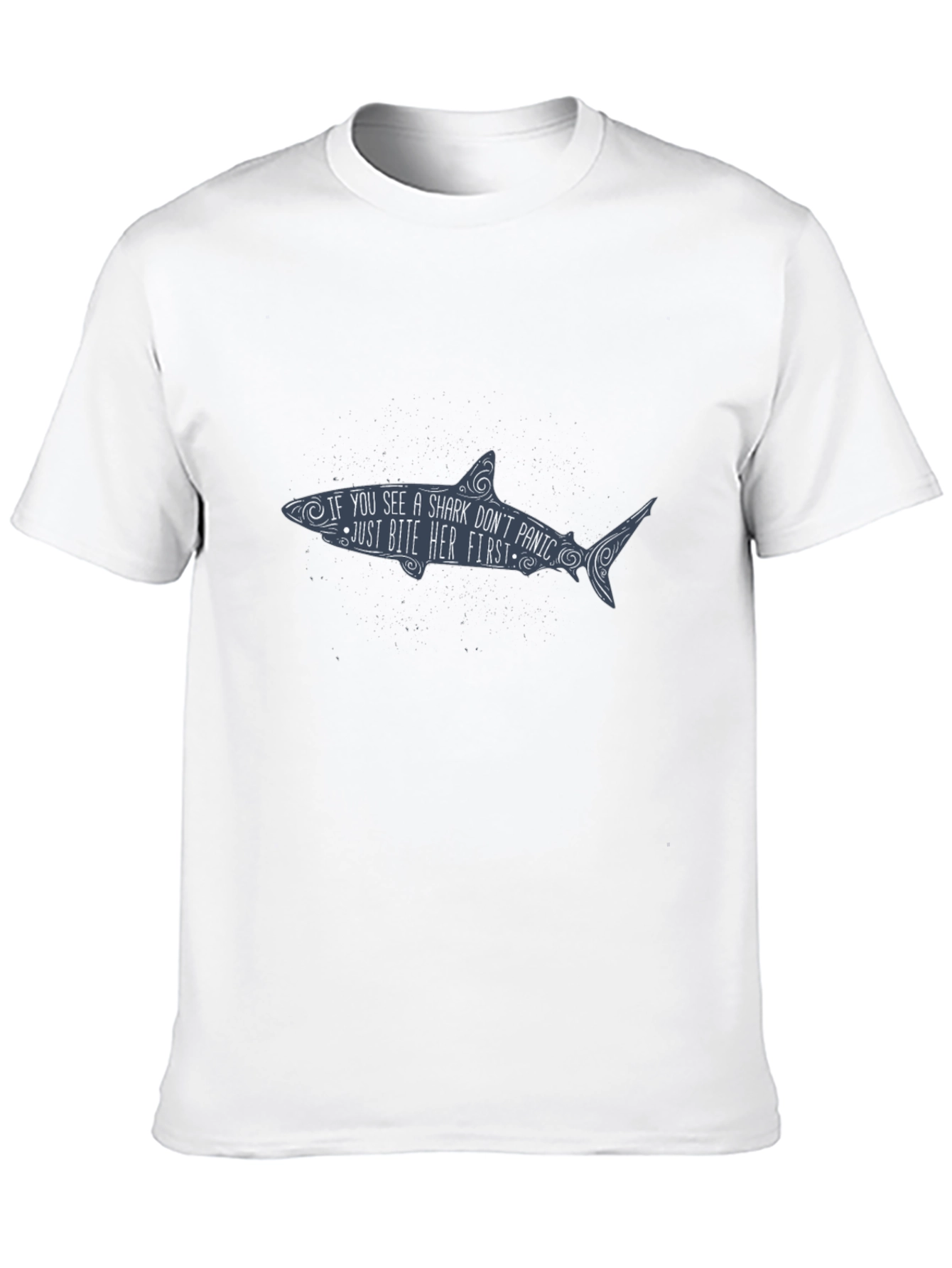 Black Shark Bite Graphic T-Shirt - Funny Unisex Tee view 10