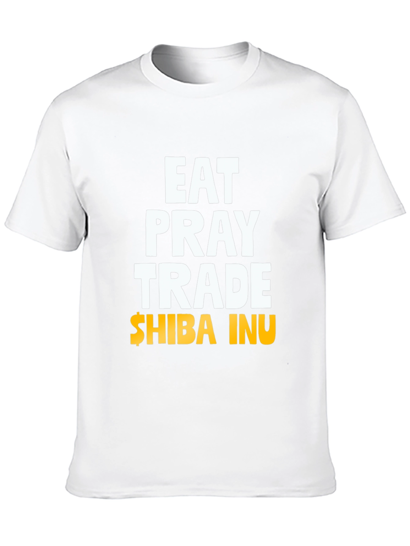 Black Eat Pray Trade Shiba Inu T-Shirt view 10