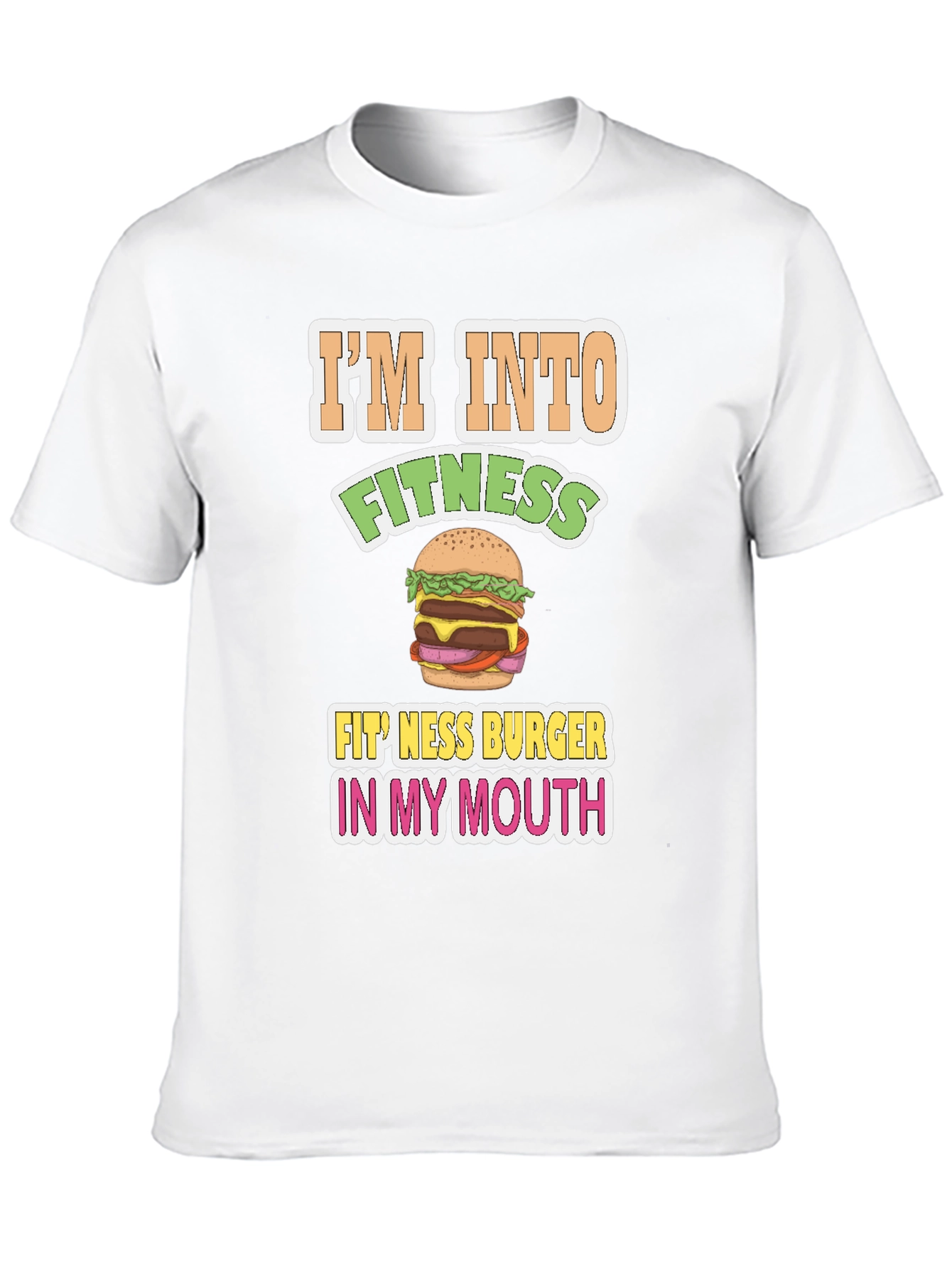 Black Funny Fitness Burger Graphic T-Shirt view 10