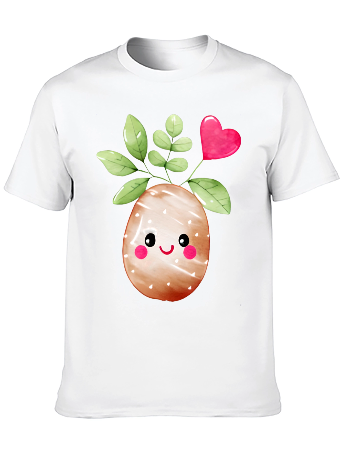 Black Cute Easter Egg Plant Graphic Tee view 10