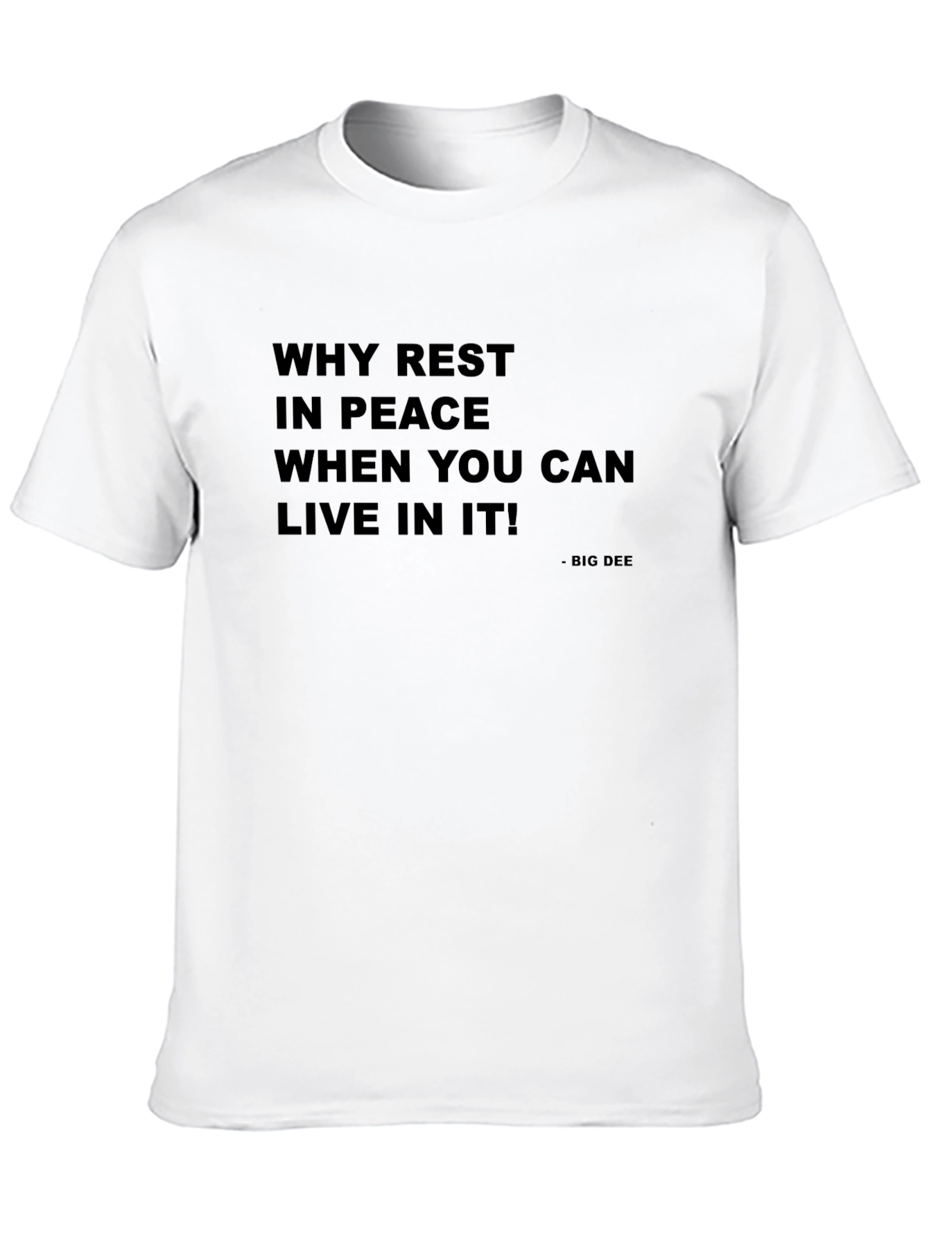 Black Why Rest in Peace T-Shirt view 10