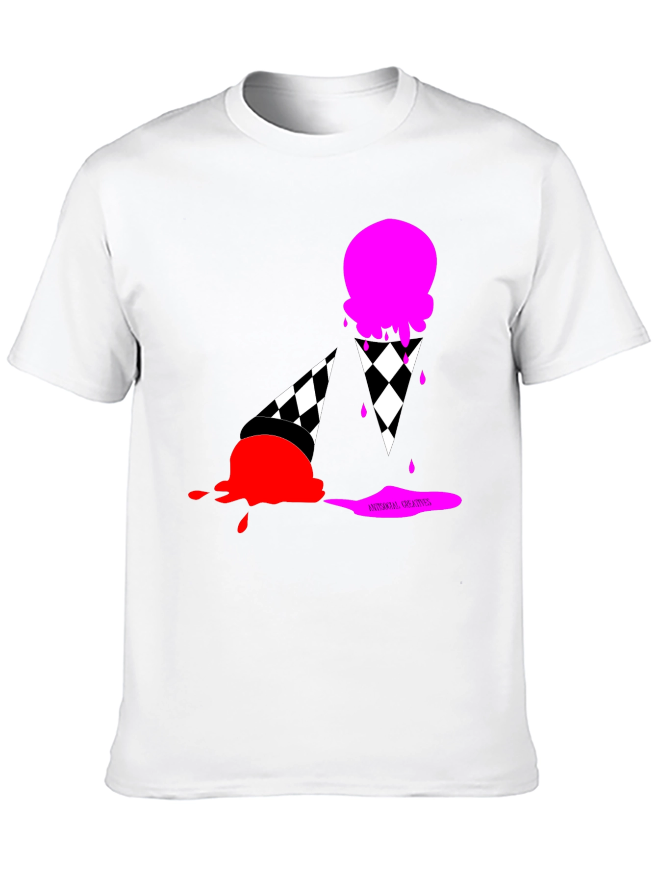 Black Ice Cream Graphic T-Shirt - Black Cotton Tee view 10