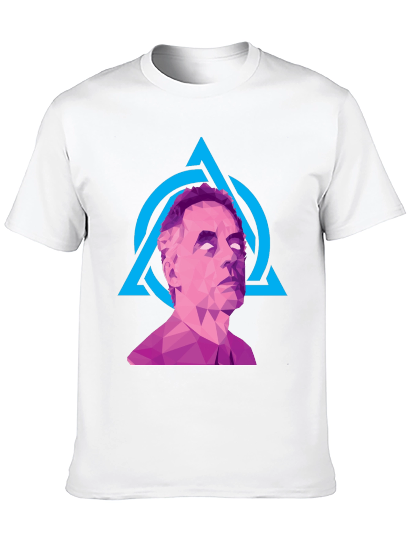 Geometric Portrait Graphic Tee - Black - 10