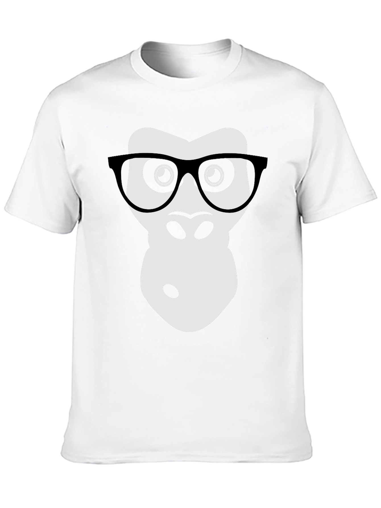 Black Geek Gorilla Graphic Tee - Cool Animal Shirt view 10