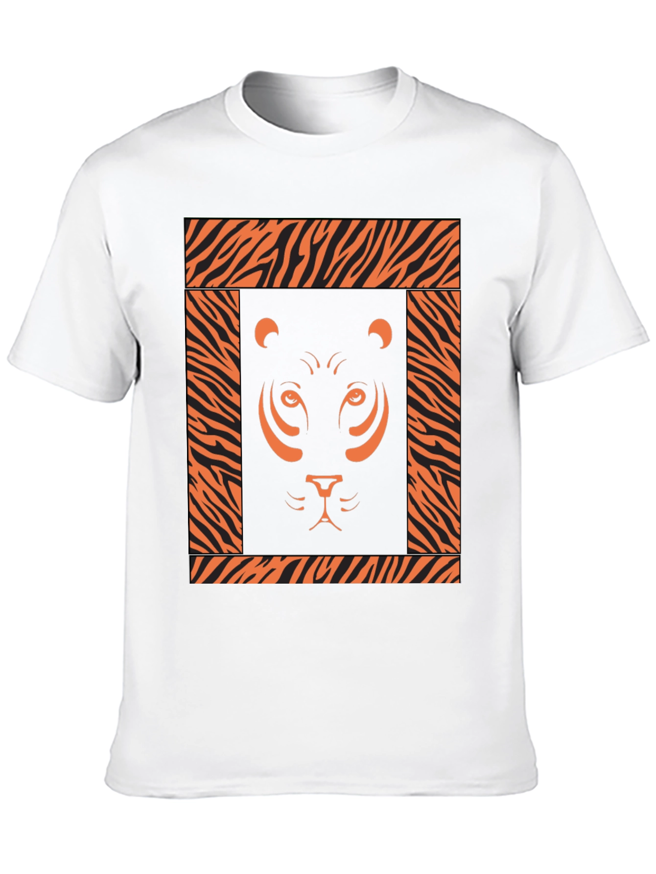 Black Tiger Graphic Print Black T-Shirt view 10