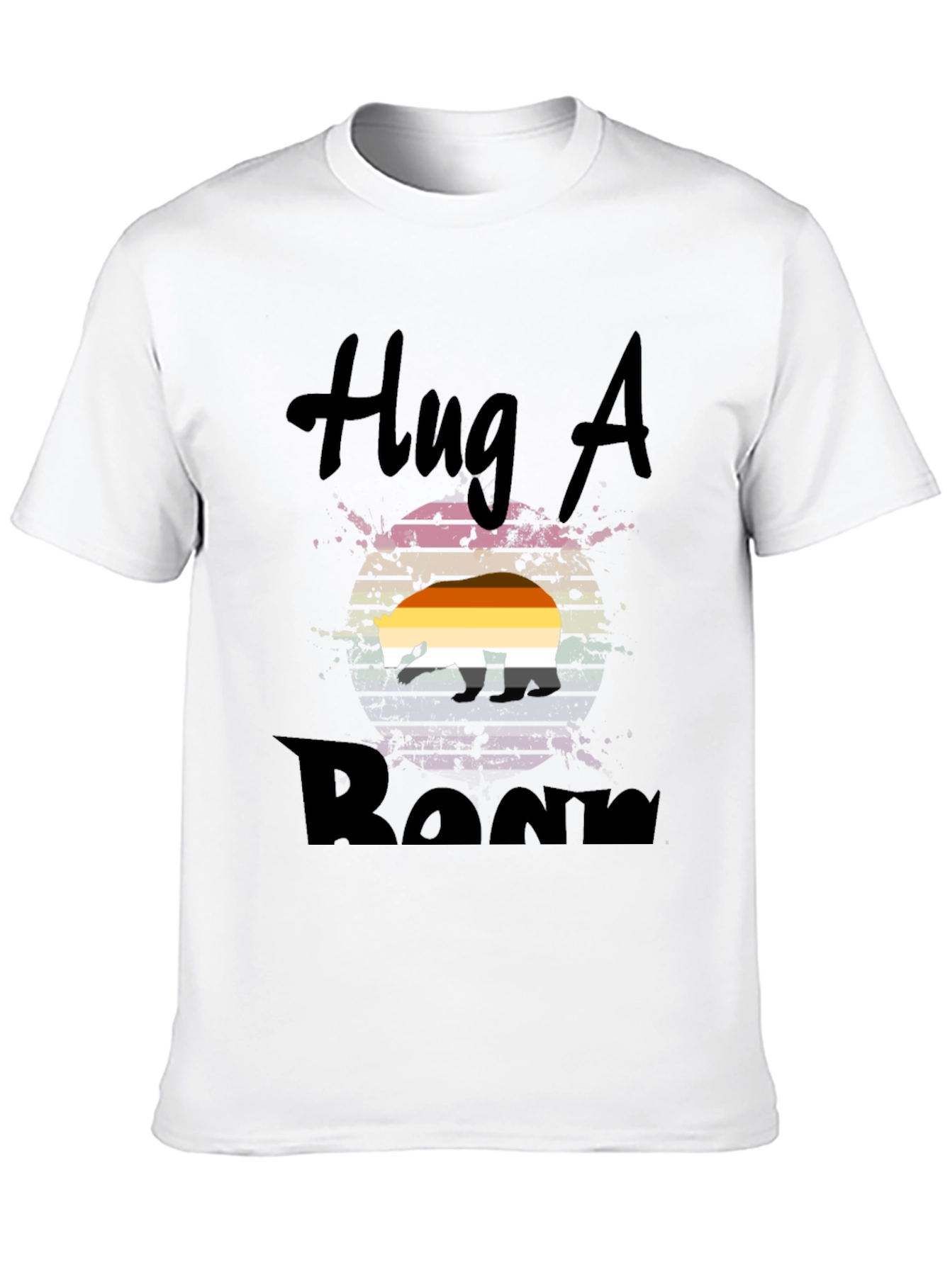 Black Hug A Bear Pride T-Shirt view 10