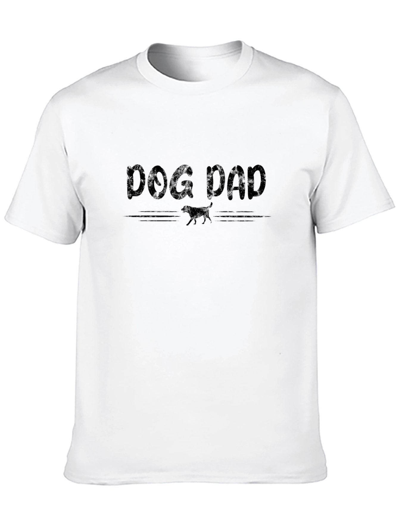 Black Dog Dad T-Shirt -  Men's Short Sleeve Crew Neck view 10