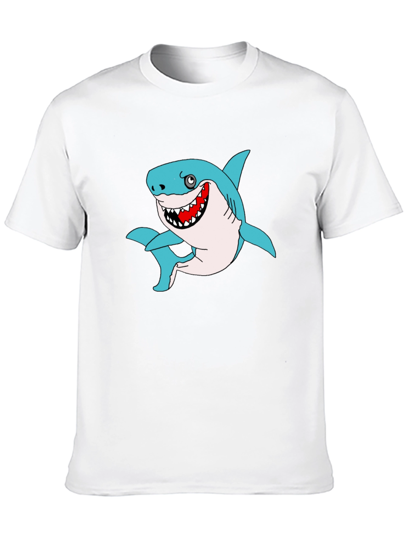 Black Funny Shark Graphic Black T-Shirt view 10