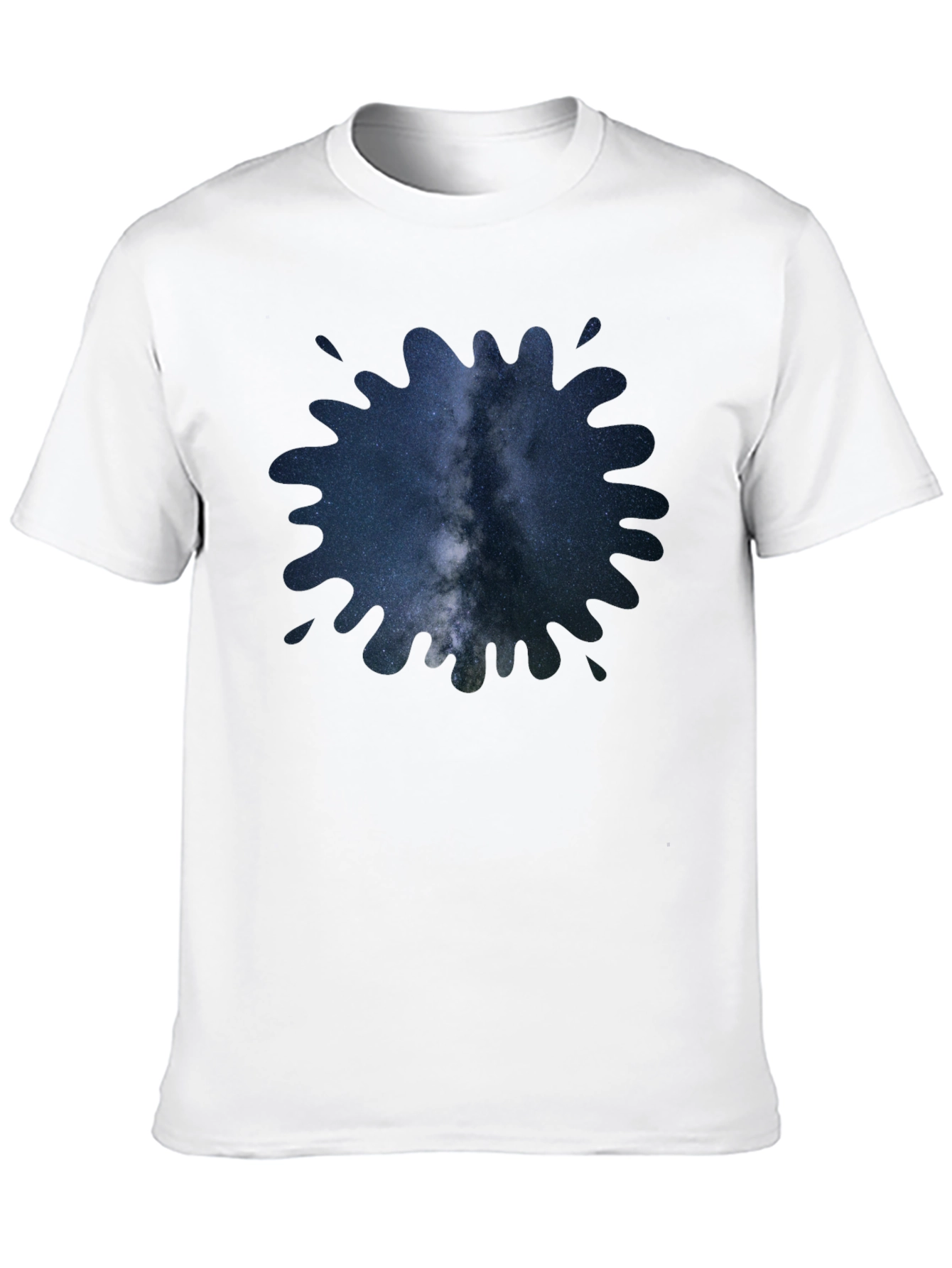 Black Galaxy Splash T-Shirt - Unique Space Design view 10