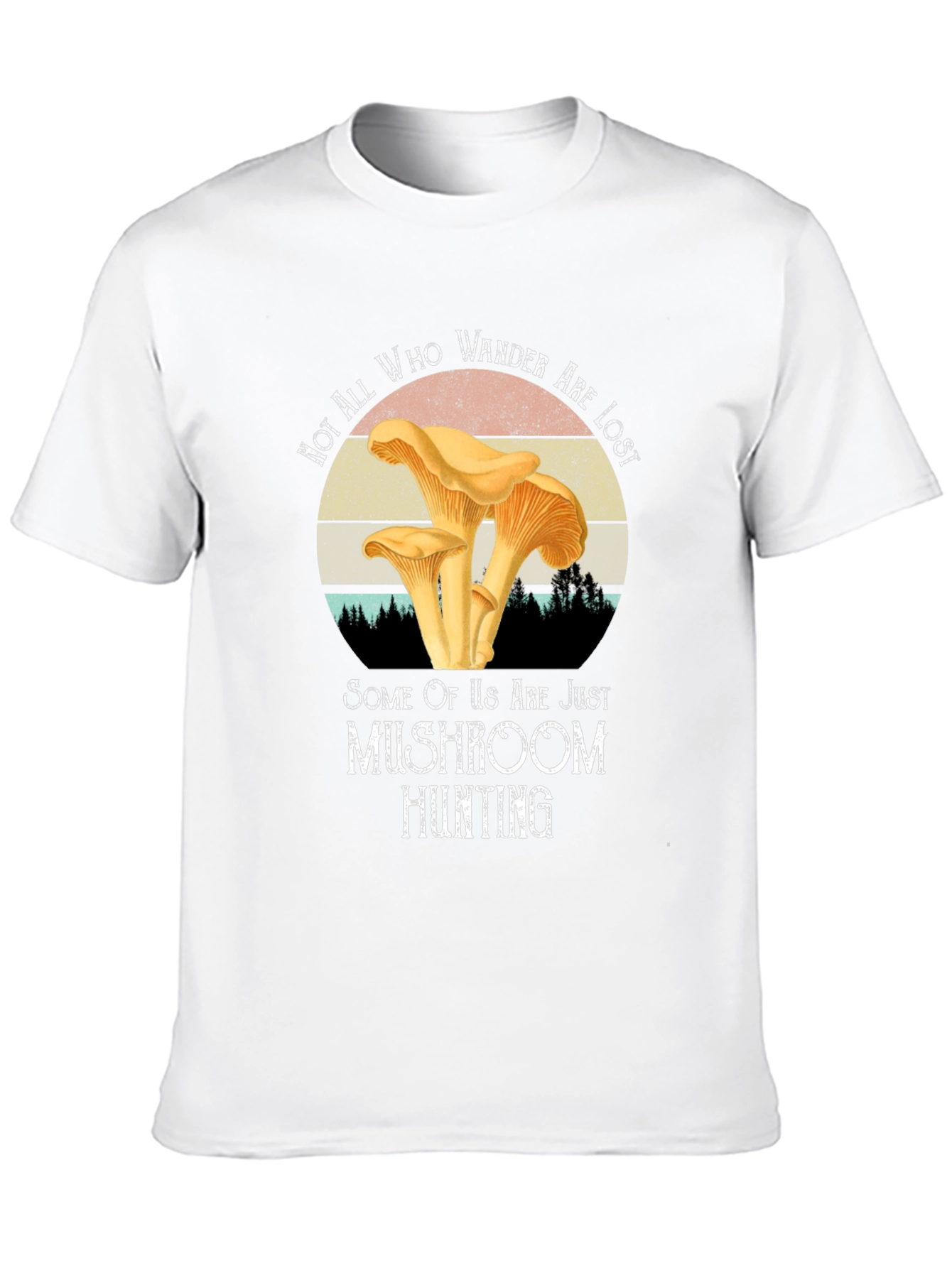 Black Mushroom Hunting T-Shirt - Not All Who Wander Are Lost view 10