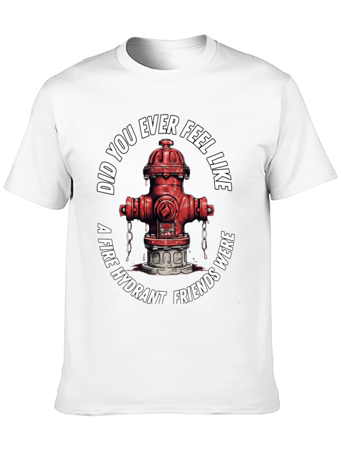 Black Fire Hydrant Friends T-Shirt view 10