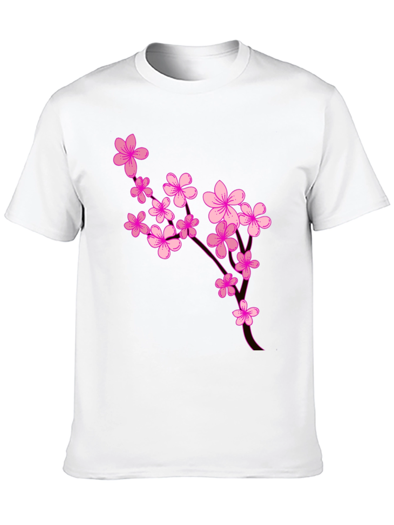 Black Floral Blossom Graphic Tee - Stylish Black T-Shirt view 10