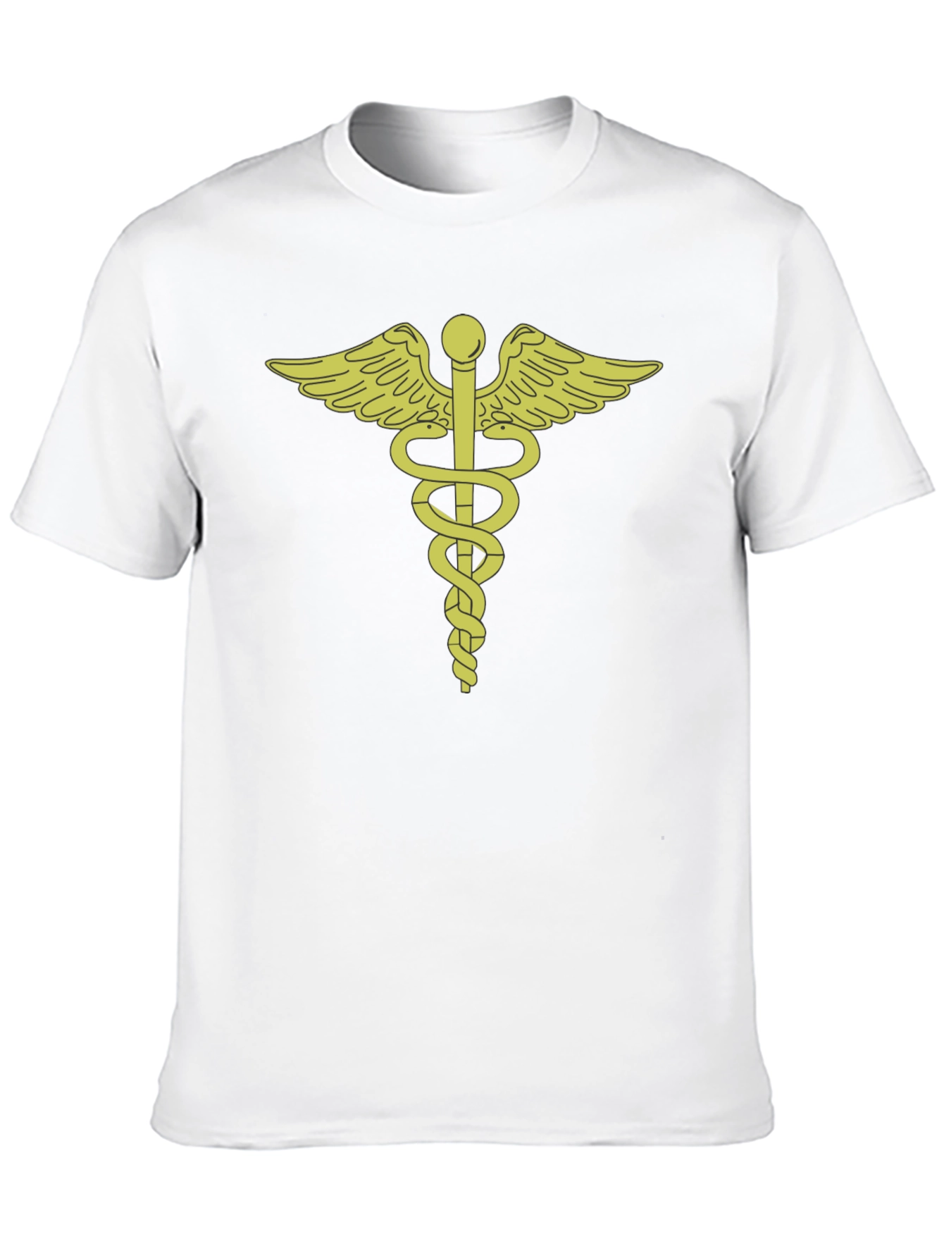 Black Caduceus Symbol Graphic T-Shirt - Medical Theme view 10