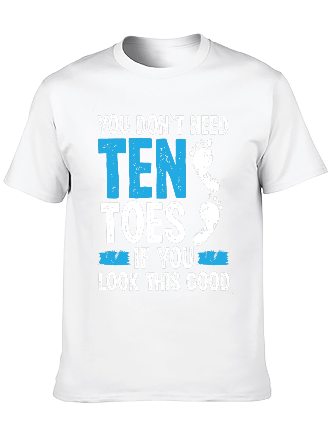 Black Funny Amputee T-Shirt - You Don't Need Ten Toes view 10