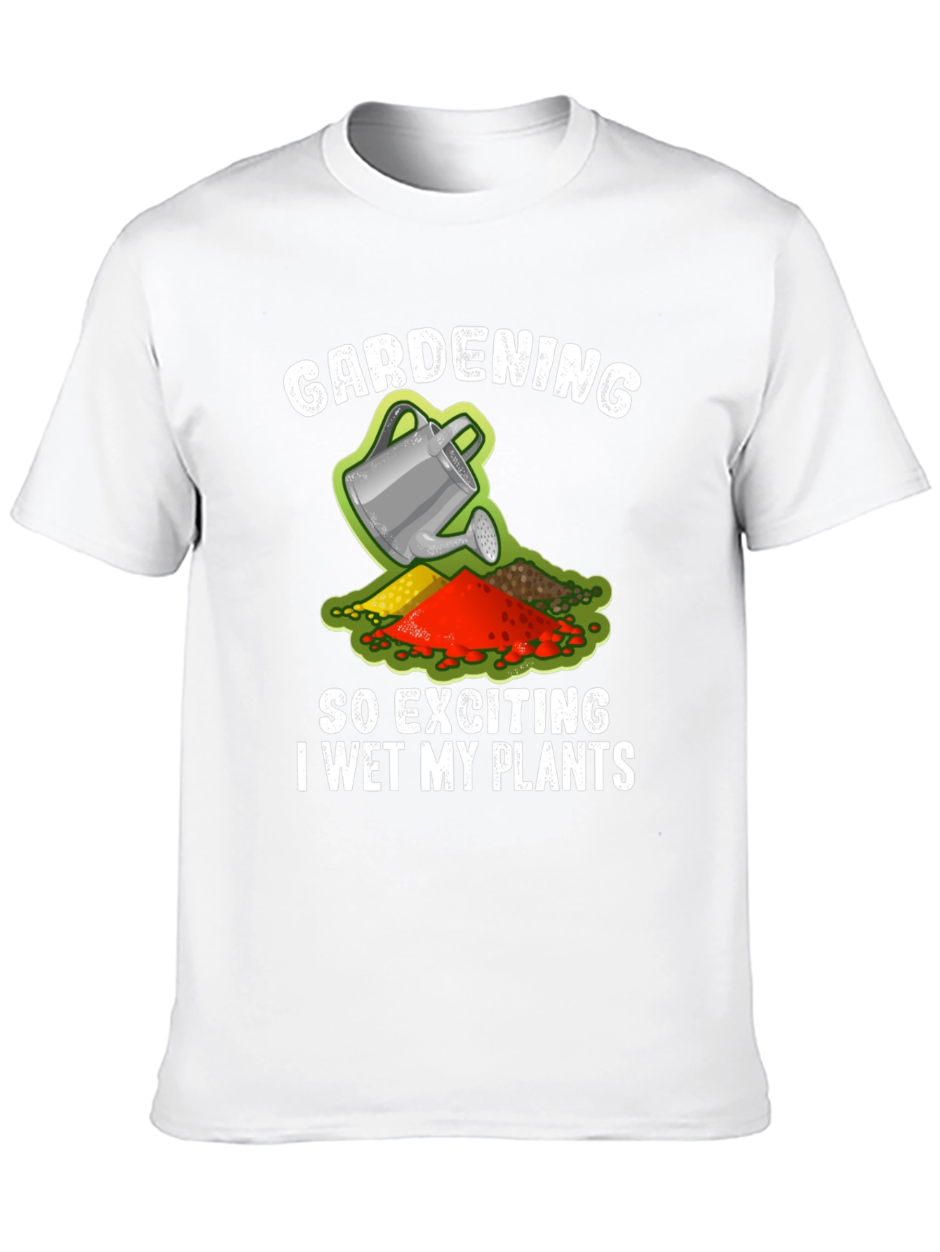 Black Gardening Humor T-Shirt - I Wet My Plants Funny view 10