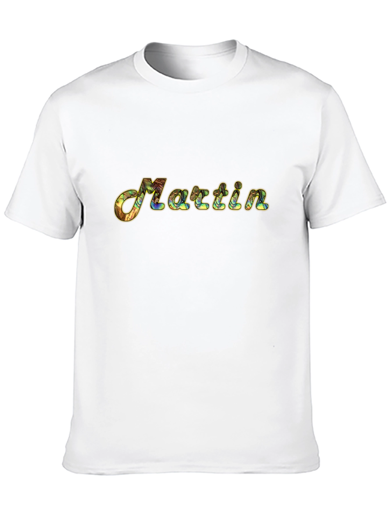 Black Martin Personalized Graphic Print Black T-Shirt view 10