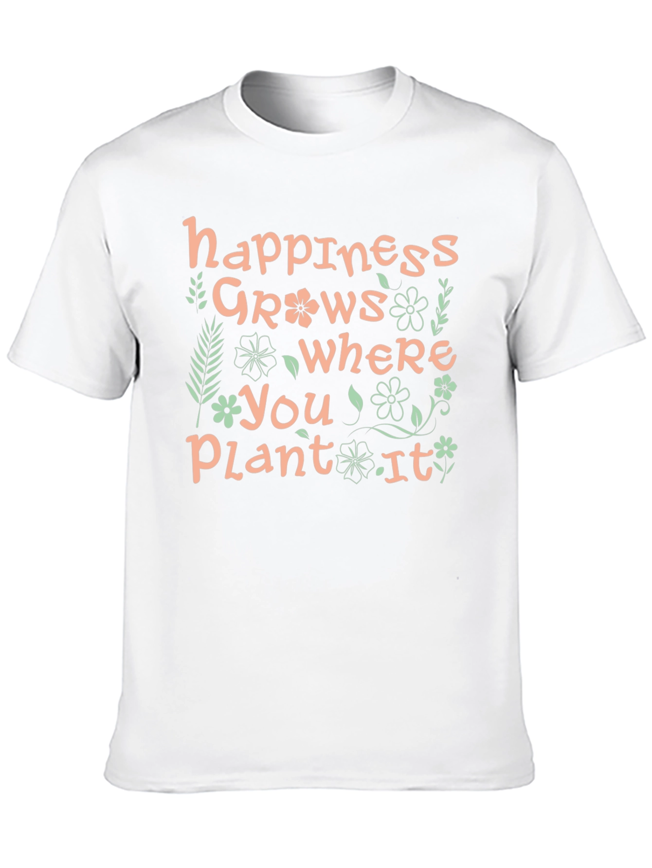 Black Happiness Grows T-Shirt view 10