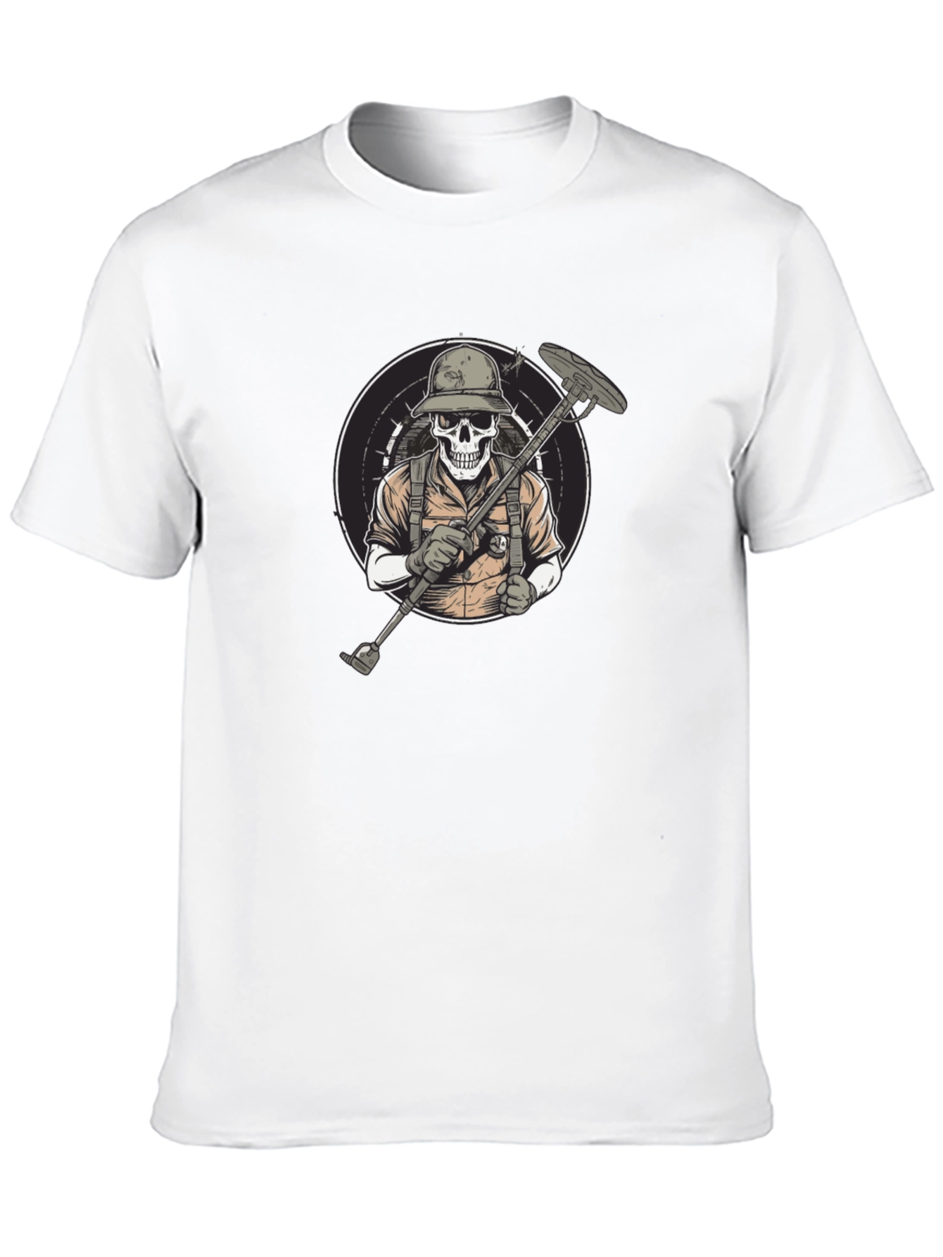 Black Skull Metal Detector T-Shirt view 10