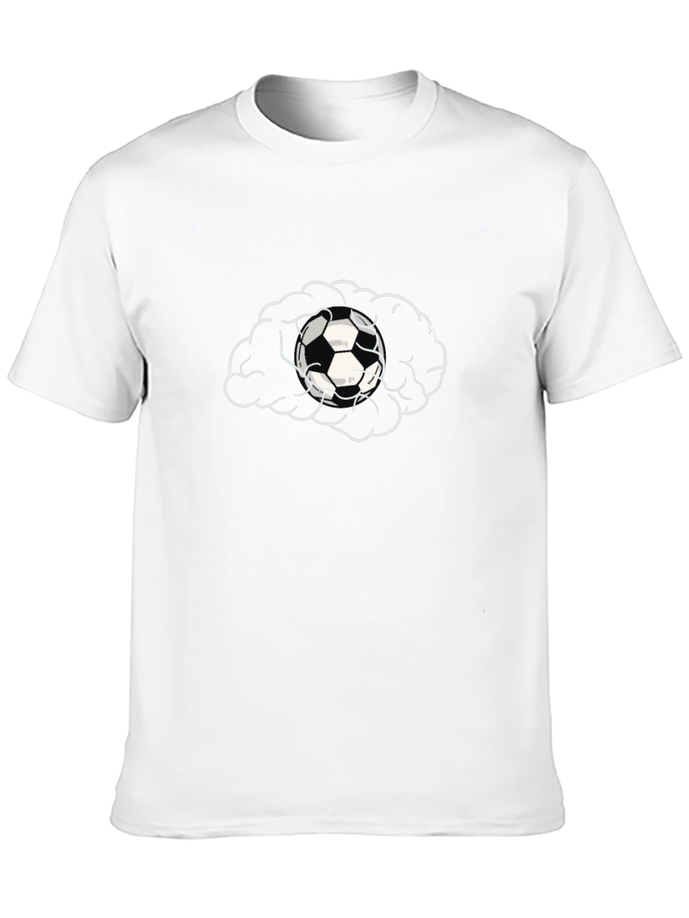 Black Brain Soccer T-Shirt - Black view 10