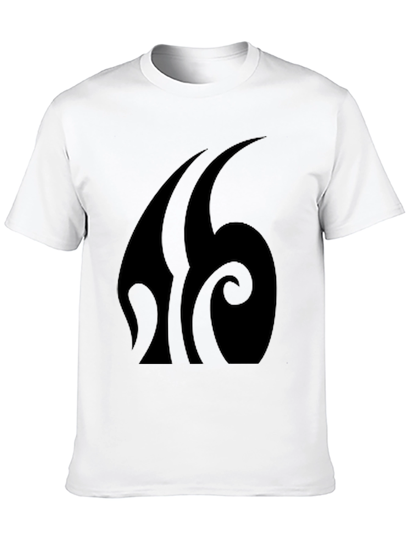 Black Black Graphic Tee - Abstract Swirl Design view 10