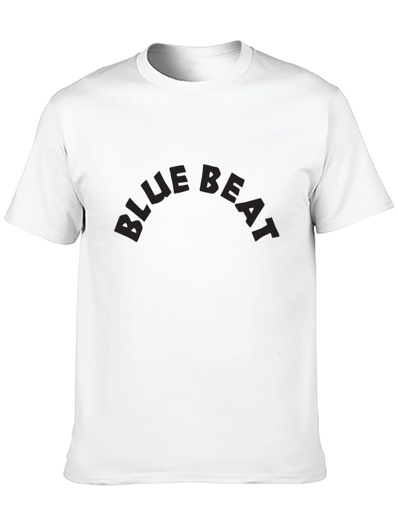 Black Blue Beat Graphic T-Shirt - Black Crew Neck Tee view 10