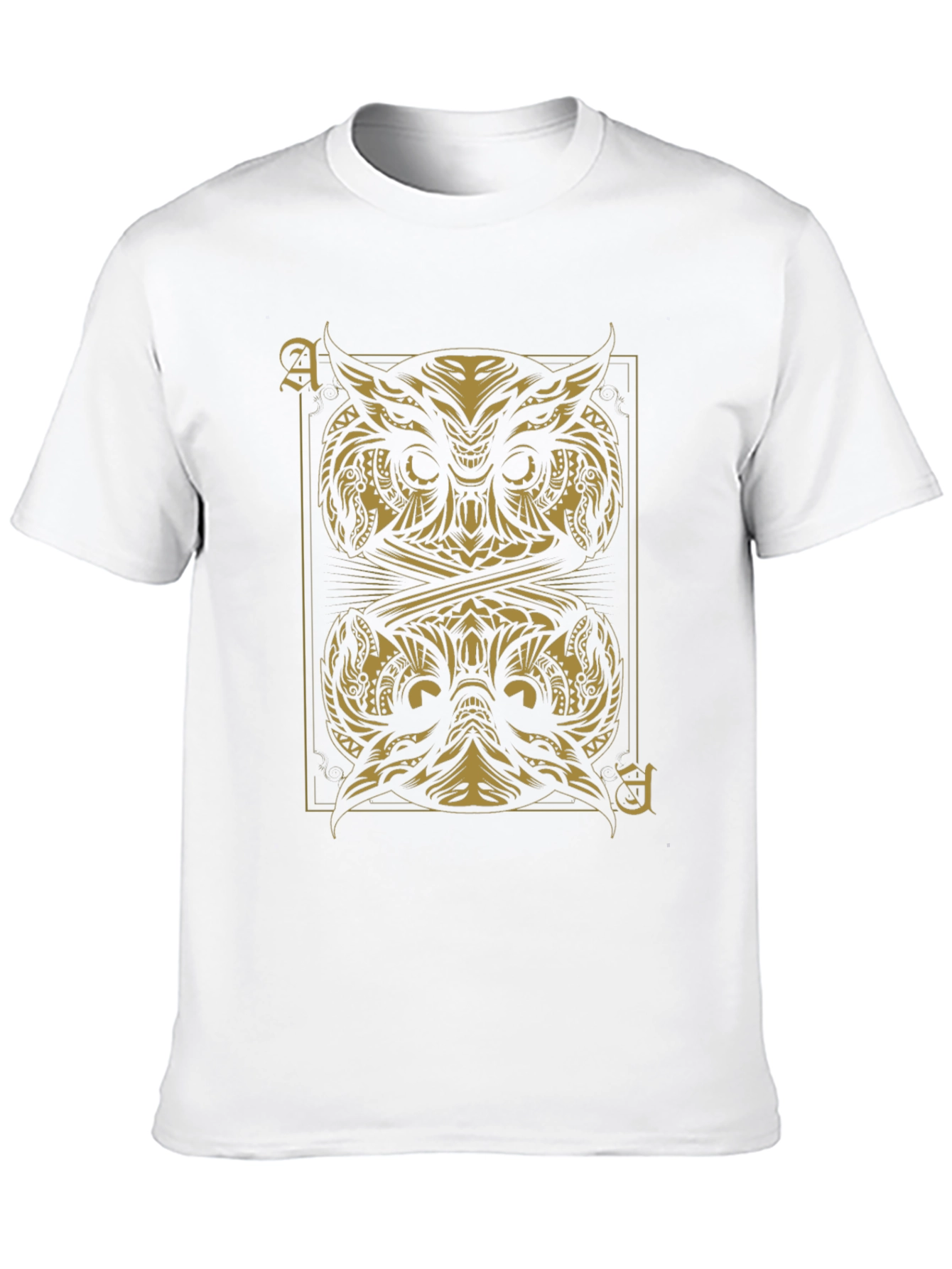 Black Ace of Owls Graphic Tee - Black Cotton T-Shirt view 10