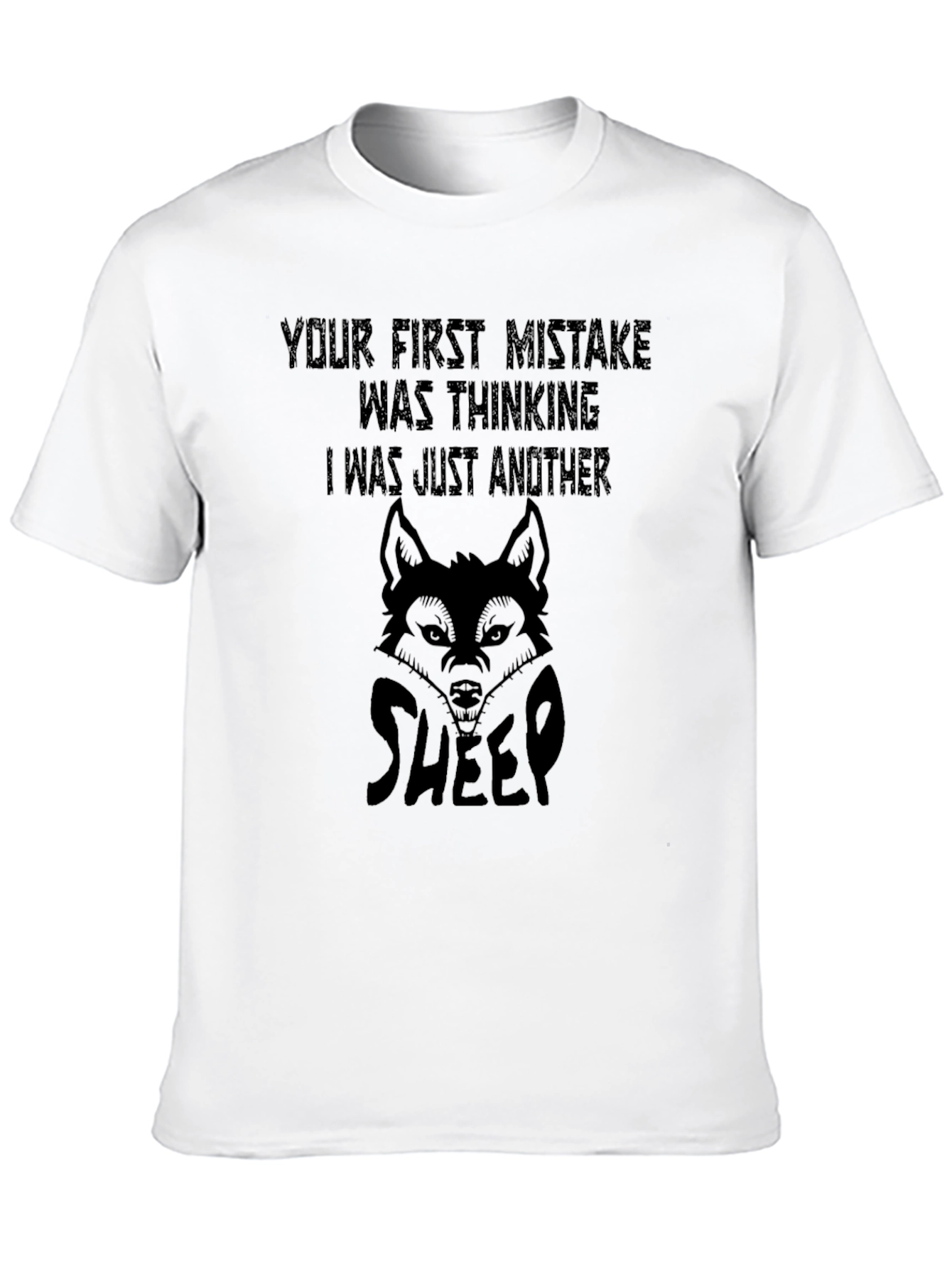 Black Wolf in Sheep's Clothing Graphic Tee - Black view 10