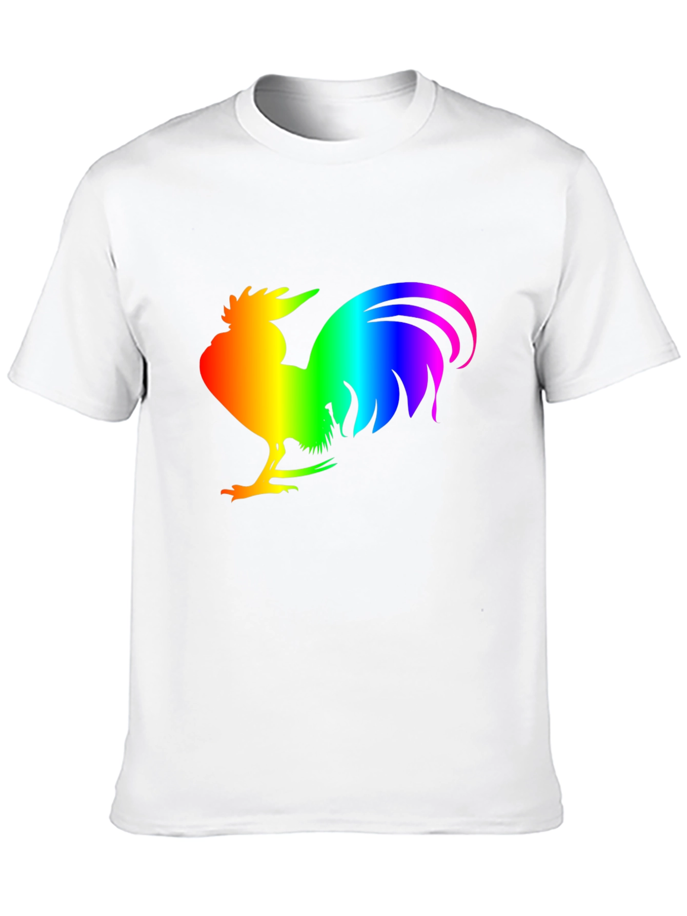 Black Rainbow Rooster Graphic Tee - Black Cotton Comfort view 10