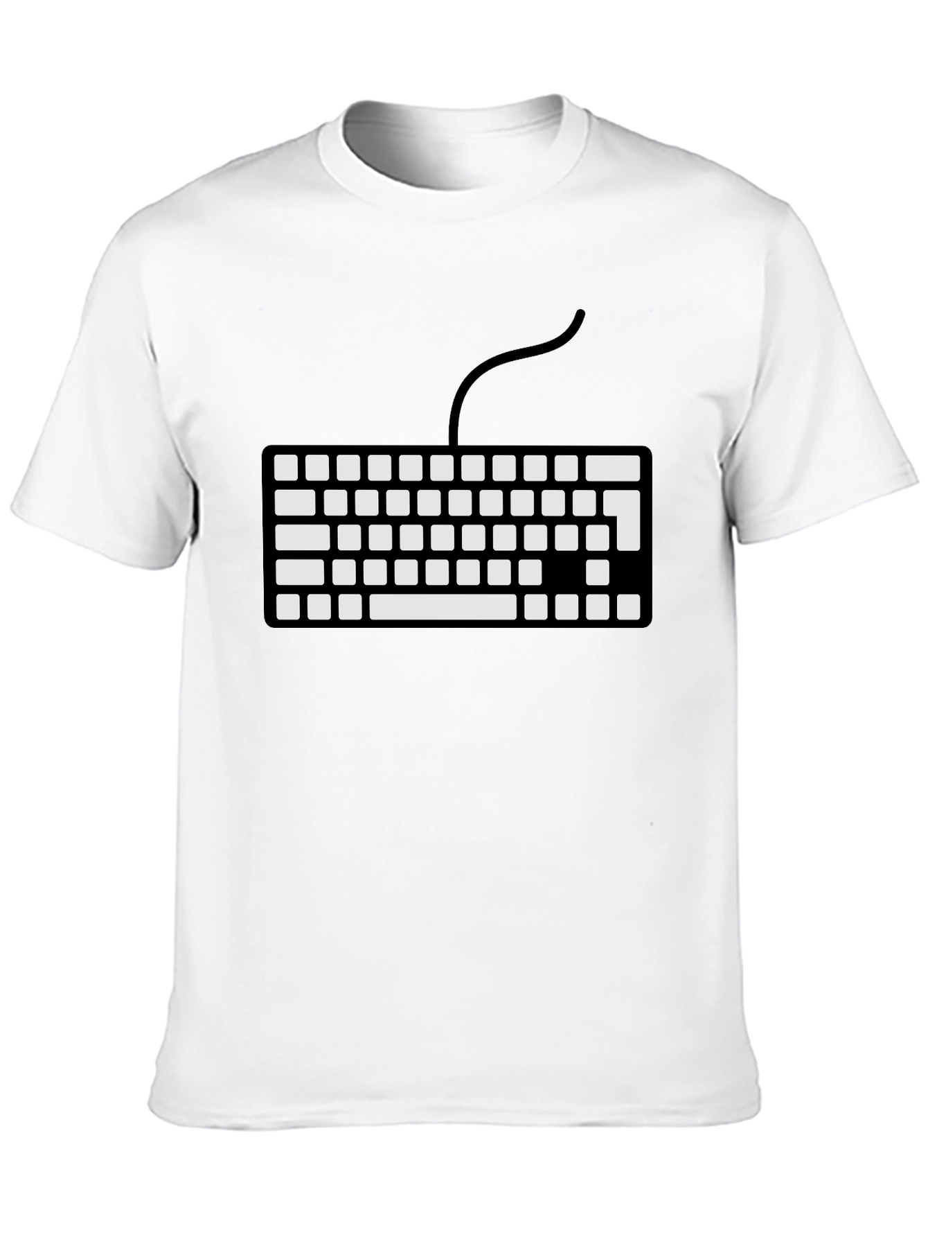 Black Keyboard T-Shirt - Geek Chic Style view 10