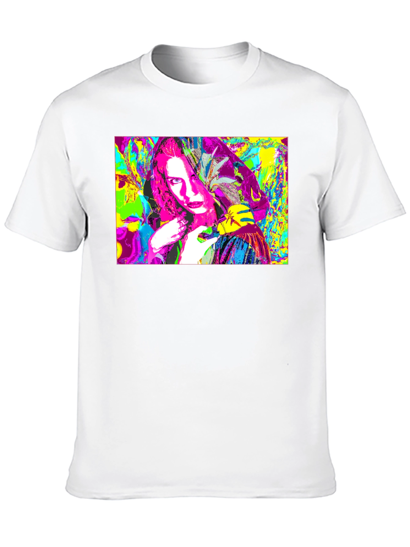 Black Abstract Pop Art Graphic Tee - Black Unisex T-Shirt view 10