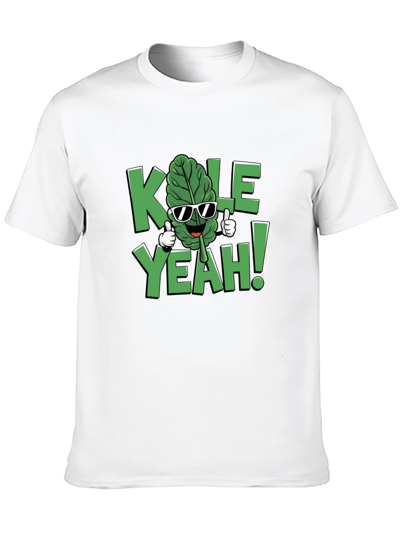 Black KALE YEAH! Graphic T-Shirt - Funny Vegan Tee view 10