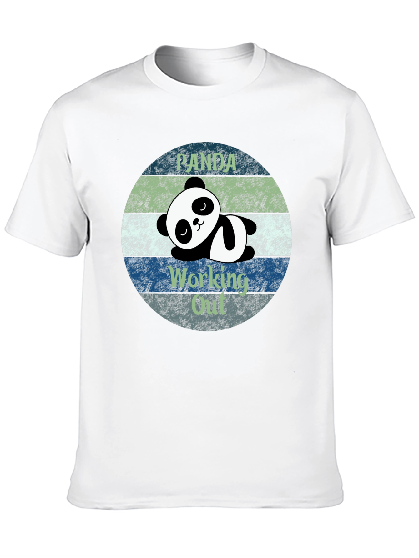 Black Panda Working Out Funny T-Shirt view 10