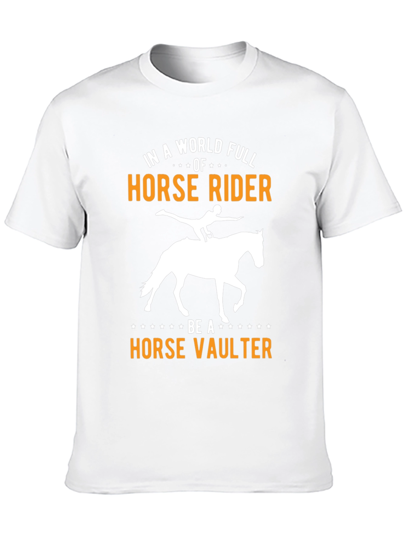 Black Horse Rider vs Horse Vaulter Graphic T-Shirt view 10