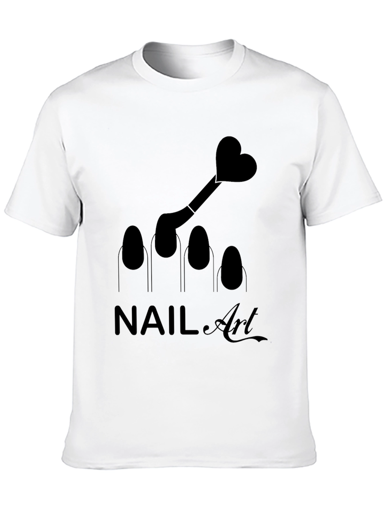 Black Nail Art T-Shirt - Unique Design for Beauty Lovers view 10