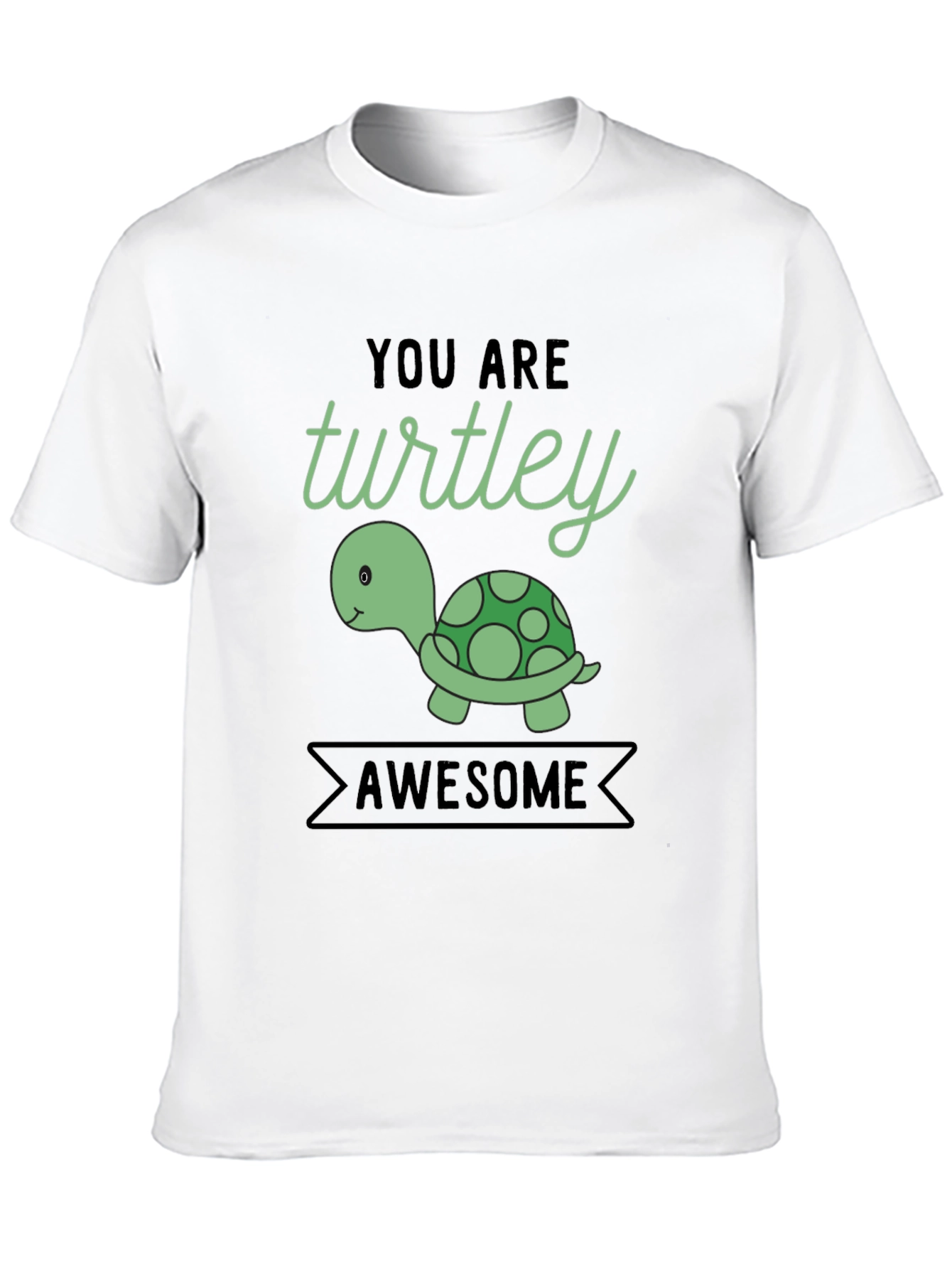 Black You are Turtley Awesome Graphic T-Shirt view 10
