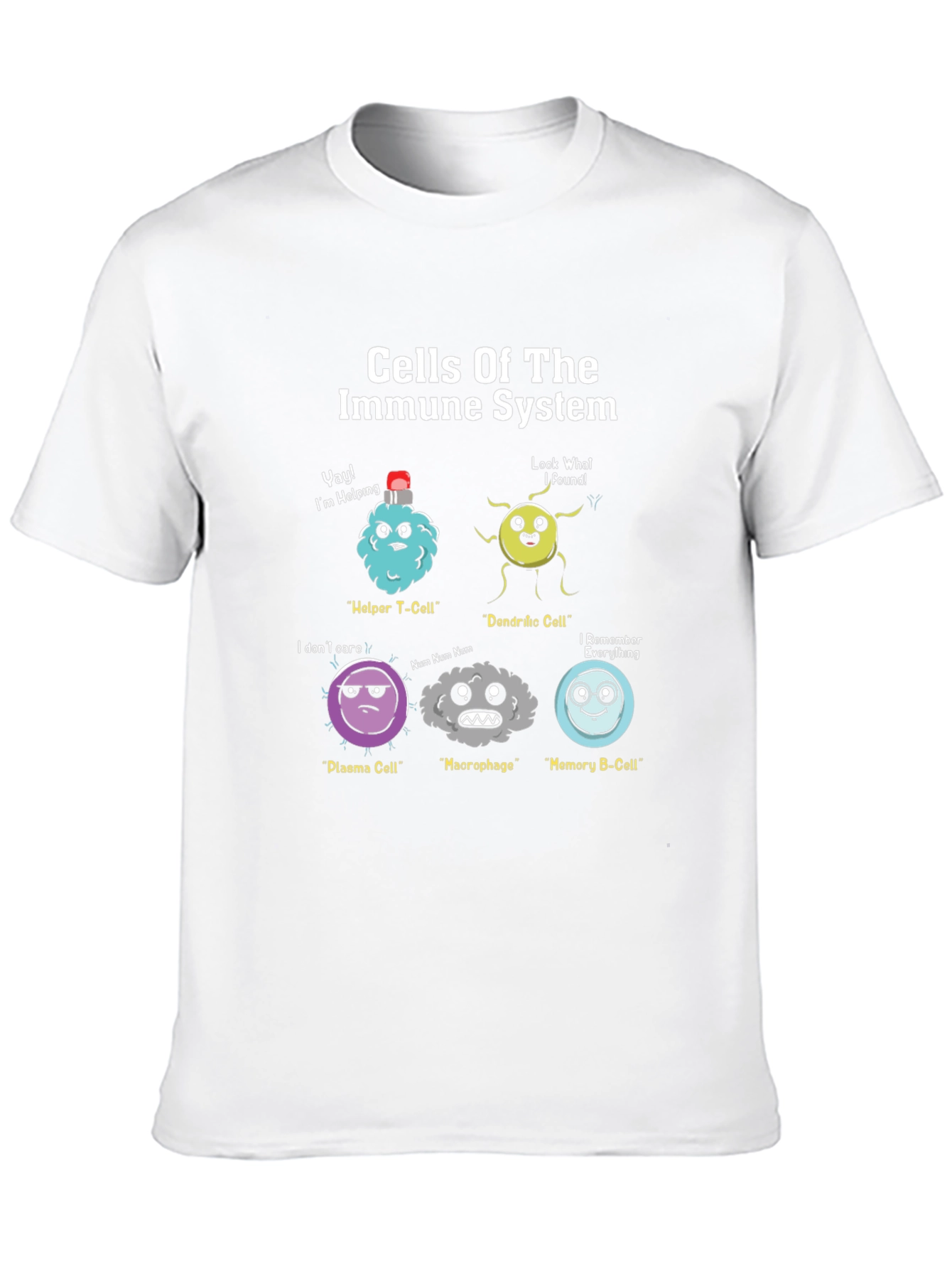 Black Immune System Cells Graphic T-Shirt view 10