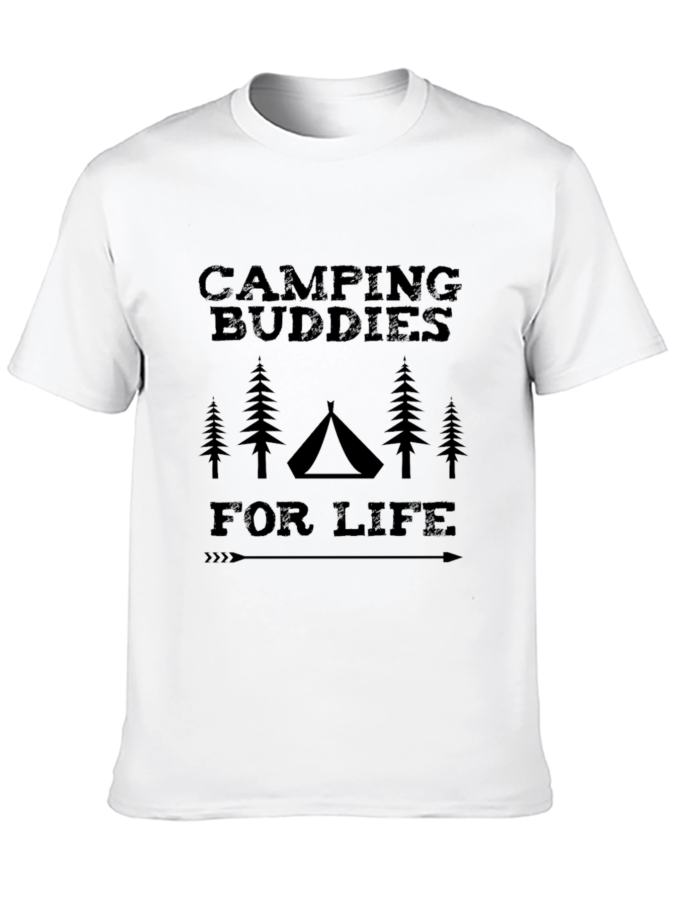 Black Camping Buddies For Life T-Shirt view 10