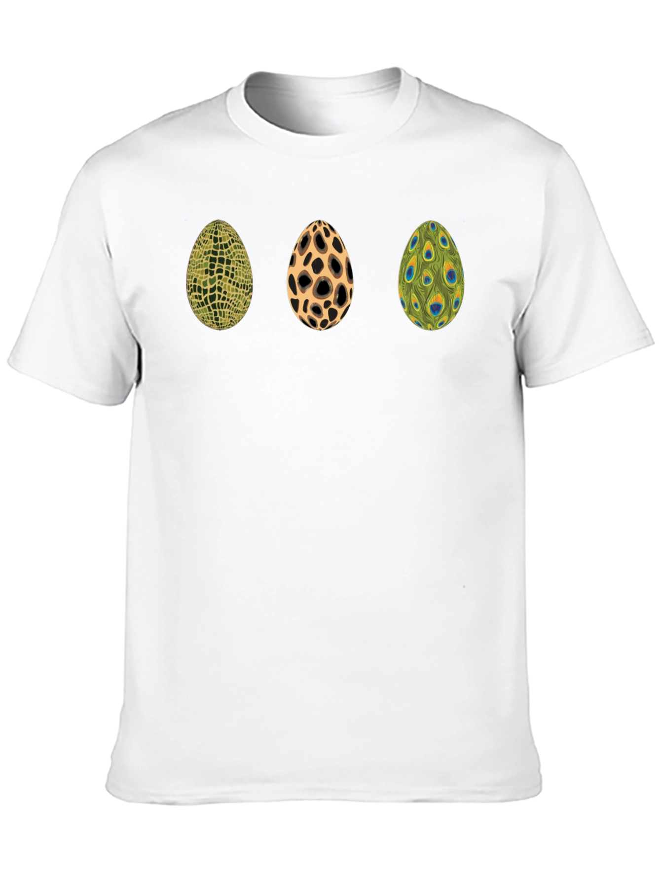 Black Novelty Egg Pattern Graphic T-Shirt view 10