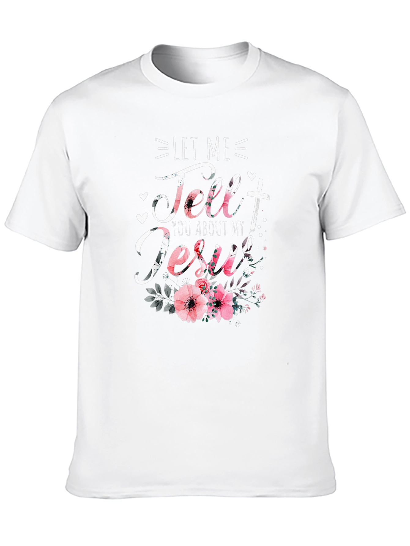 Black Let Me Tell You About My Jesus Floral T-Shirt view 10