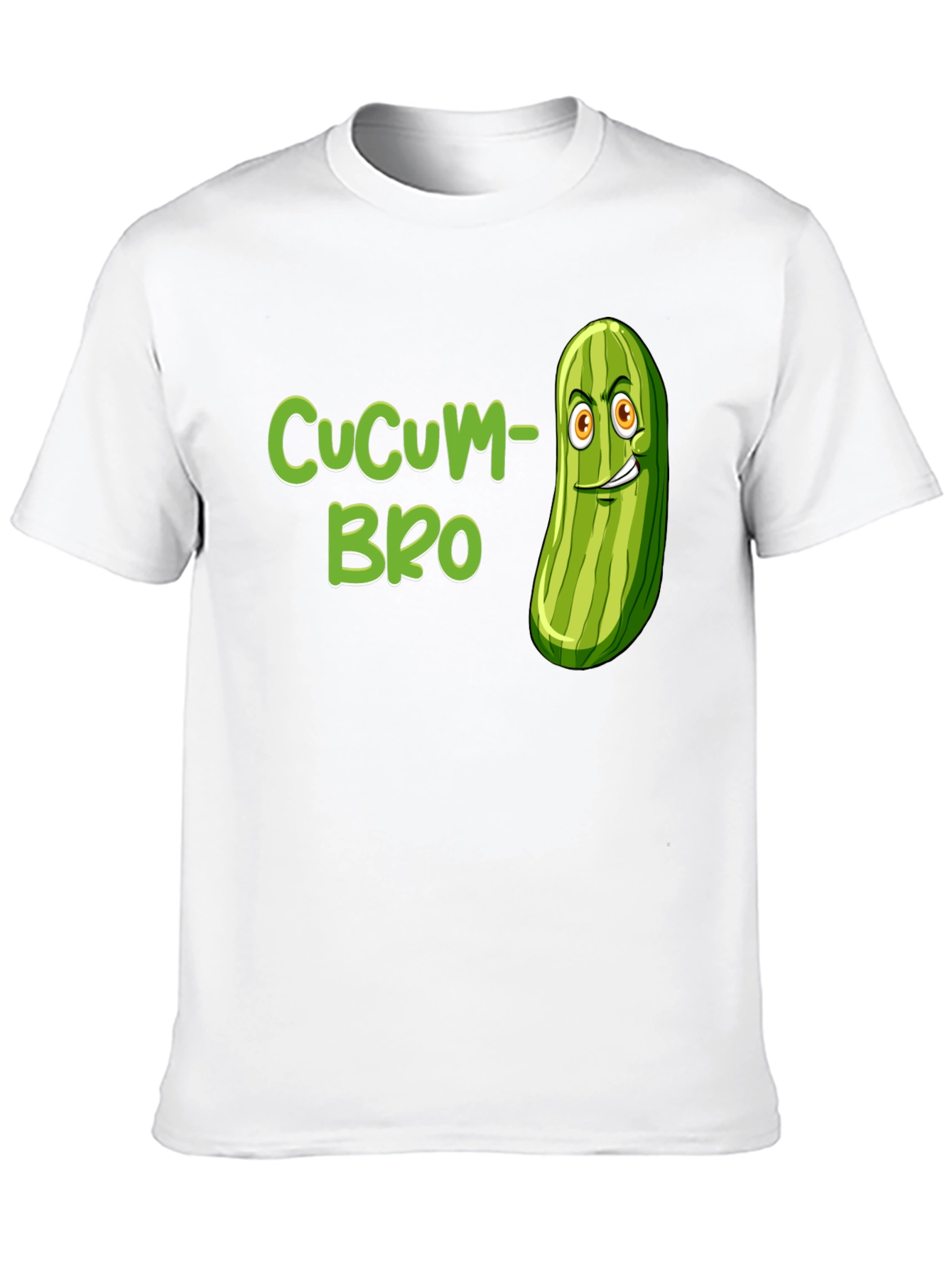 Black CuCUM-BRO Graphic Tee - Funny Cucumber Pun T-Shirt view 10